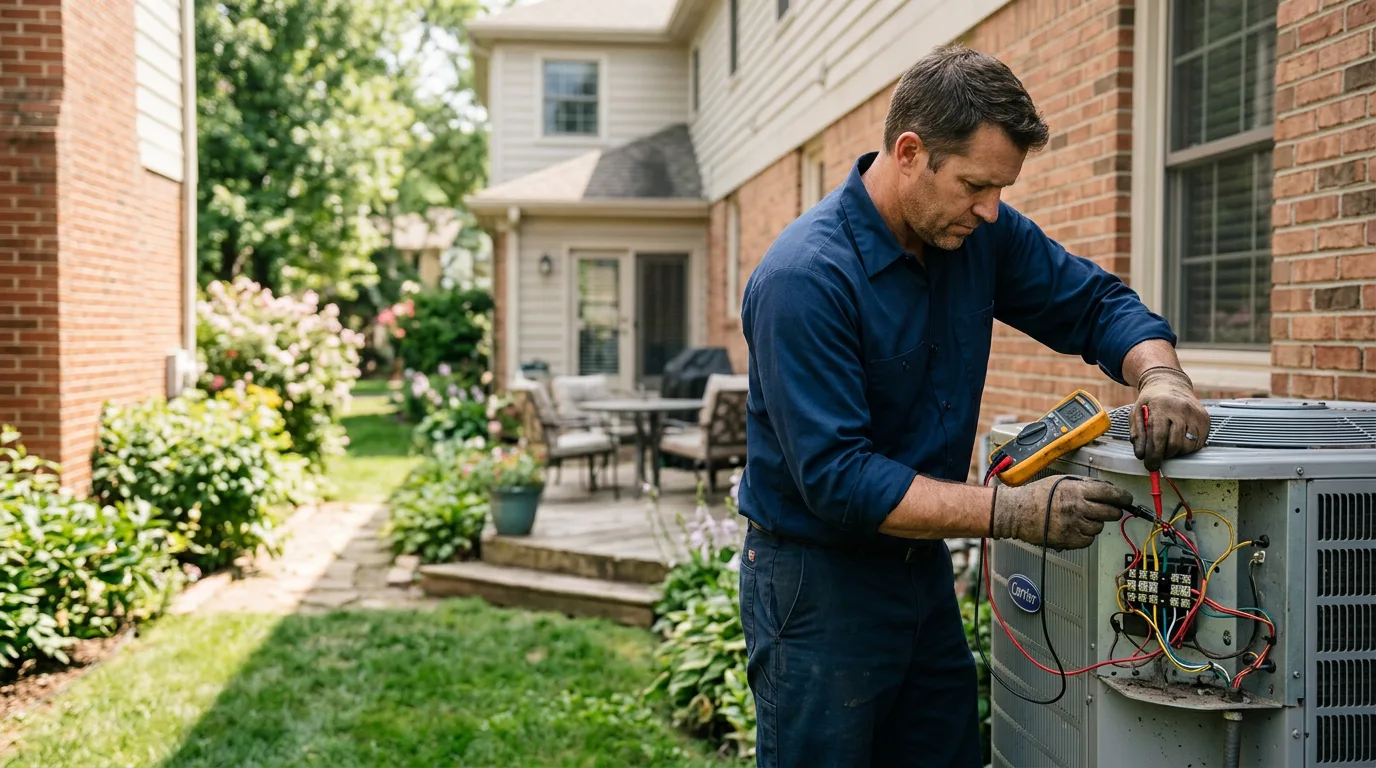 HVAC technician working near Forest City, IA